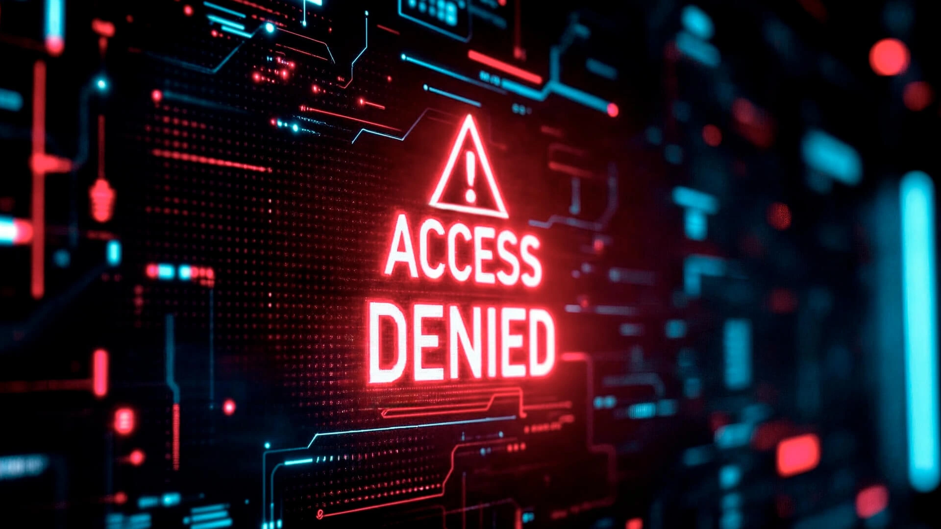 Hacked computer screen